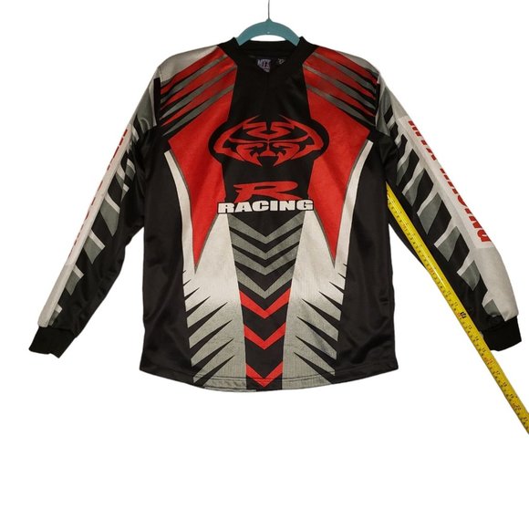 MTX Motocross Bike Racing Jersey Shirt Long Sleeve Red Youth Boys Size Large - Picture 10 of 10